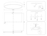 Светильник светодиодный потолочный FV5542 BK черный LED 130W 4200K D800*58 (Без ПДУ)