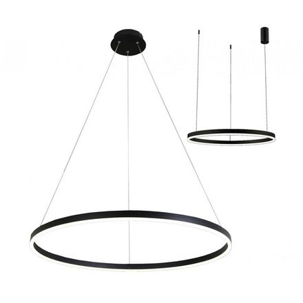 08214,19A(3000K) Подвес Тор черный d80 h150 Led 50W (3000K) 2 типа крепления