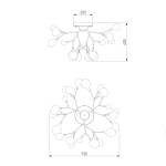 Умный потолочный светильник Bogate's Foglia 343 343 Smart, G4х27