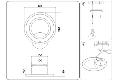 Настенный светодиодный светильник FA8812 WH белый 11W 190*220*50