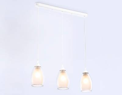 Подвесной светильник TR3536/3 WH/CL/FR белый/прозрачный/белый матовый E27*3 max 40W 640*120*820