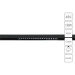 Магнитный трековый светильник Arte Lamp LINEA A4675PL-1BK, 1хLED