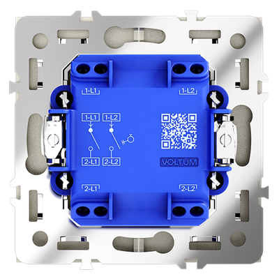 VLS020604 Выключатель с самовозвратом встраиваемый VOLTUM S70 двухклавишный 10А, (шелк) (ТМ Maytoni)
