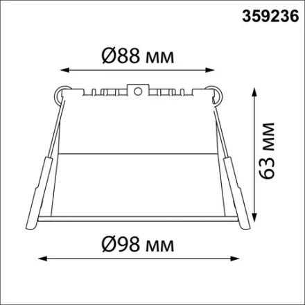 359236 SPOT NT23 536 белый Светильник встраиваемый светодиодный IP20 LED 12W 220V 840Лм 3000К TRAN