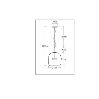 Подвесной светильник Arte Lamp PADOVA A2404SP-23SM, 1хLED