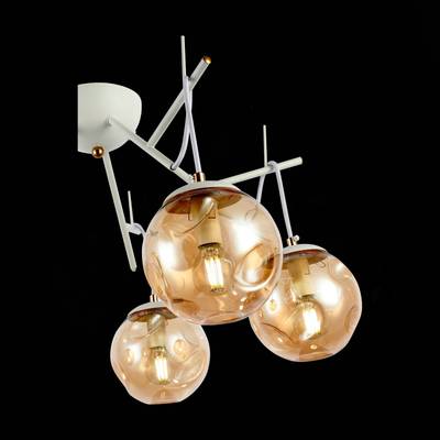 SLE110202-05 Люстра подвесная Белый/Янтарный E14 5*40W