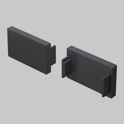 Заглушка для накладного/встраиваемого шинопровода, 2 шт. Basity, черный, TRA172EC-12B. TM Maytoni