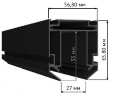 ST003.129.02 Профиль для монтажа SKYLINE 48 в натяжной ПВХ потолок (S23) ST-Luce Алюминиевый Длина 2 000мм