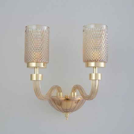 Бра Crystal Lux SILVESTRO AP2 AMBER 2971/402