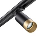 370863 PORT NT22 248 черный/золото Светильник трековый однофазный двухжильный IP20 GU10 9W 220V SLIM