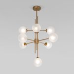 Умный потолочный светильник cо стеклянными плафонами 50383 латунь