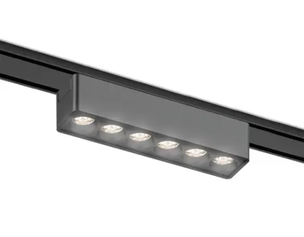 Светильник светодиодный трековый для шинопровода Magnetic Ultra Slim GV1403 BK черный IP20 6W 4200K 48V 24° 122*26*24