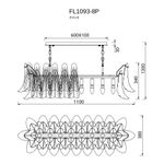 Люстра подвесная Bravoure FL1093-8P, E14х8