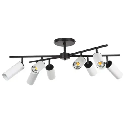 LR728364864 Люстра RULLO 8х50W GU10 ЧЕРНЫЙ/БЕЛЫЙ (571728+214436-4+214486-4)