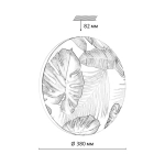 7748/DL PALE SN 125 Светильник светодиодный потолочный пластик/белый/зеленый LED 48Вт 3000-6000К D380 IP43 пульт ДУ FLORI