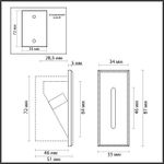 7056/3WL HIGHTECH ODL25 397 металл/металл Подсветка лестницы бронза IP20 LED 1*3W ESCALA