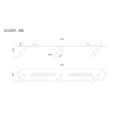 Спот Arte Lamp PISCES A2220PL-3BK, 1хLED