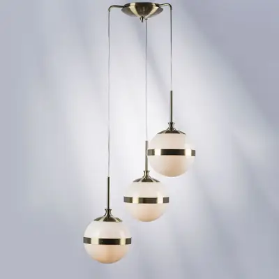 813131 Люстра GLOBO 3х40W E14 electroplating bronze/white Lightstar