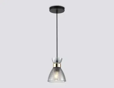 Светильник подвесной TR3406 BK/FGD/SM черный/золото/дымчатый E27 max 60W D135*1000