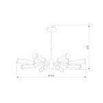 Потолочный светодиодный светильник 50386 LED латунь, LED