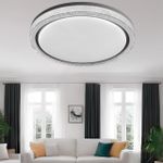 7781/DL MARON SN 000 Светильник пластик/белый/золот. LED 48Вт 3000-6000К D405 IP43 пульт ДУ KRISTY