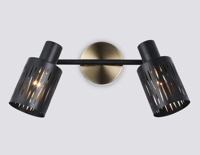 Светильник накладной TR8668/2 BK/SB чёрный/бронза E14/2 max 60W 360*100*190