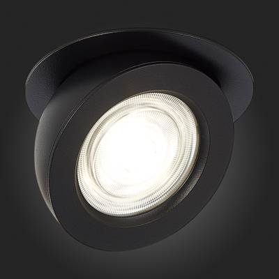 ST654.438.10 Св-к встр. Черный LED 1*10W 3000K 850Lm Ra&gt;90 38° IP20 D109xH60 180-240V