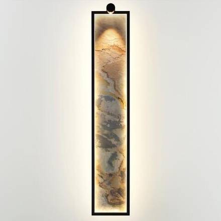 5078/35WL L-VISION ODL24 212 черн./серо-беж./металл/натур.камень/акрил Настен.светильн. со спотом LED 35W 3000K STOFLAKE