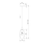 Подвесной светильник 50222/1 дымчатый, E27х1