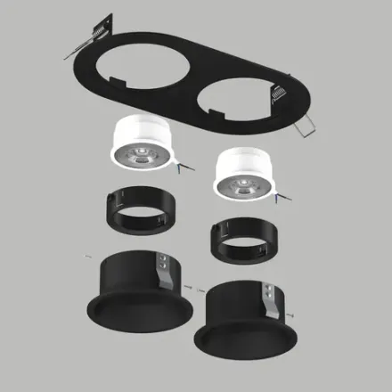 D6570707BMOD Светильник DOMINO ROUND  под LED модуль/лампу МR16 (214657+214607+214607+214007+214007)