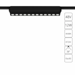 Магнитный трековый светильник Arte Lamp RAPID A6154PL-1BK, 1хLED