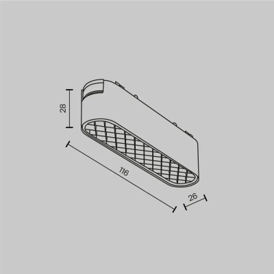 Трековый светильник Базис / Basis Grid Radity 3000K 6Вт 60°, TR084-1-6W3K-W. TM Maytoni