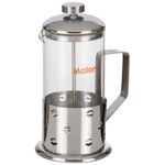 Чайник/кофейник (кофе-пресс) Caffe, 600 мл, из жаропр стекла, в корпусе из нерж стали, B535-600ML