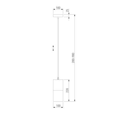 Подвесной светильник с плафоном 50233/1, E27х1
