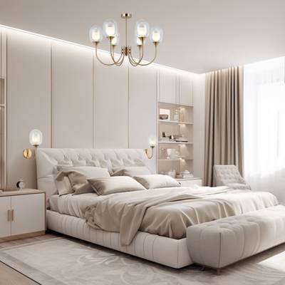 Умный потолочный светильник 70217/6 латунь