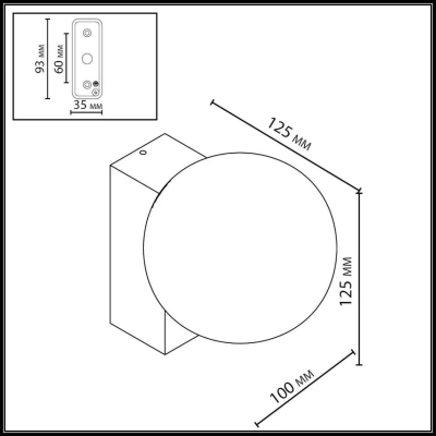7124/1W NATURE ODL25 671 светильник белый/стекло/металл IP65 LED 1*G9 LED*5W 220-240V VIVA
