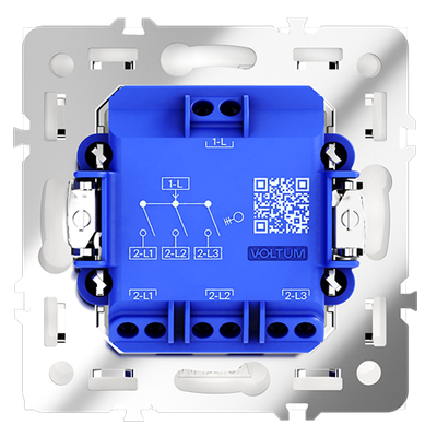 VLS030103 Выключатель встраиваемый VOLTUM S70 трехклавишный 10А, (кашемир) (ТМ Maytoni)