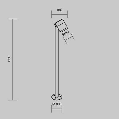 Ландшафтный светильник Spira 3000К 12Вт IP 65 O497FL-L12B3K1. TM Maytoni