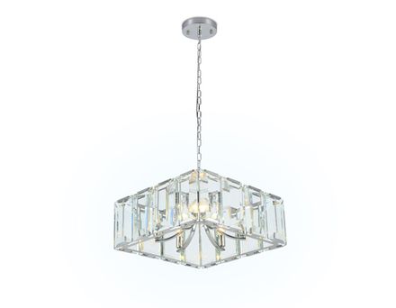 Подвесная люстра с хрусталем TR5148 CH/CL хром/прозрачный E14/6 max 40W 500*500*1000