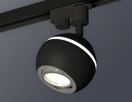 Комплект трекового светильника XT1102022 SBK/PSL черный песок/серебро полированное MR16 GU5.3 LED 3W 4200K (A2521, C1102, N7003)