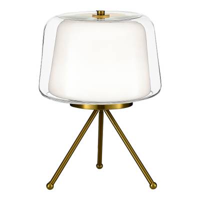 SL6127.304.01 Светильник настольный ST-Luce Латунь/Белый, Прозрачный LED 1*16W 3000K
