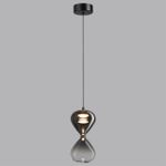 5092/4LA PENDANT ODL25 415 черный/дымчатый градиент/прозрачн./металл/стекло Подвес LED 4W 4000K 388Лм GLESSI