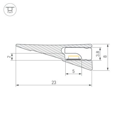 Профиль SL-MINI-SHELF-H8-2000 ANOD OLIVE GREY (Arlight, Алюминий)