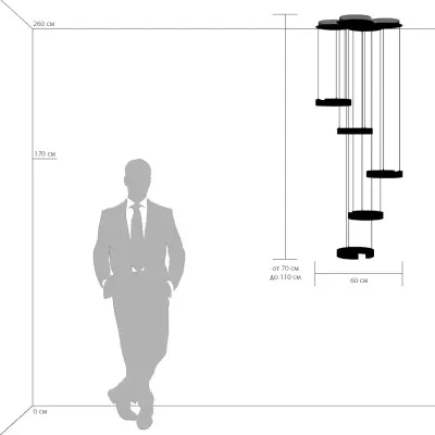 763437 Подвес UNITARIO 46W LED 5060LM ЧЕРНЫЙ МАТОВЫЙ 3000K Lightstar