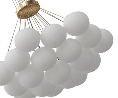 08475-19,20 Люстра Алди бронза d75 h130 E27 19*5W (в комплекте 19 белых и 1 цветной плафон)