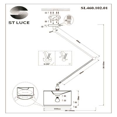 SL460.102.01 Светильник потолочный ST-Luce Хром/Белый E27 1*60W (из 2-х коробок)