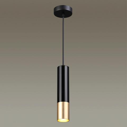 3876/1L HIGHTECH ODL19 405 черный с золотом Подвесной светильник GU10 1*50W 220V KIKO