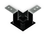 Коннектор угловой для встраиваемого шинопровода под ГКЛ 12,6мм Magnetic 220V GL1040 BK черный 80*80*47 (соединители в комплекте)