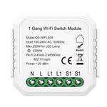 ST9000.500.01C WIFI реле 1 канал, 10A Белый - -*Max 2300W/250W - Ra  IP20 L46xW46xH18 100-240V
