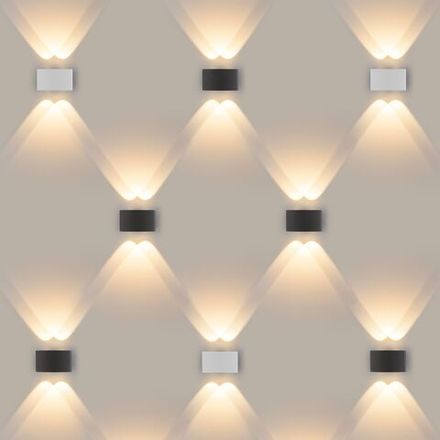 Twinky double серый уличный настенный светодиодный светильник 1555 TECHNO LED